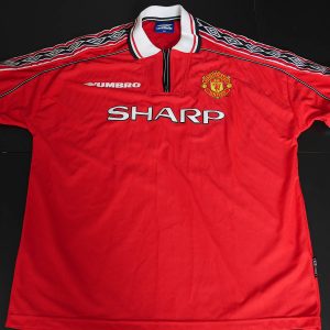 เสื้อ แมน ยู ทริปเบิ้ล แชมป์ 1998/1999 แท้ Size XL